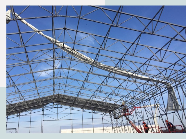 Шатровые ангары от 608 руб. в Ноябрьске и Тюменской области