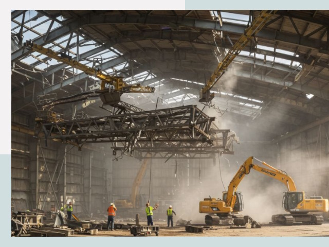 Демонтаж ангаров в Ноябрьске от 608 руб. за м²